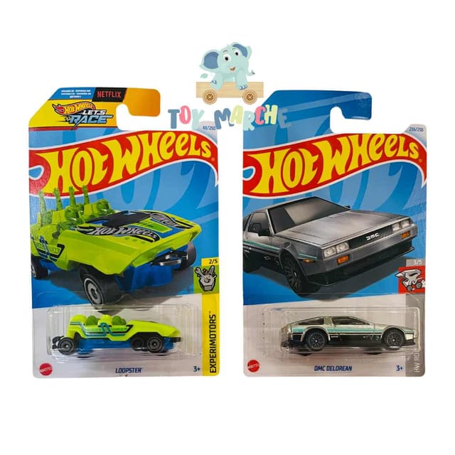 Hot Wheels DMC Delorean And Experimotors Loopster