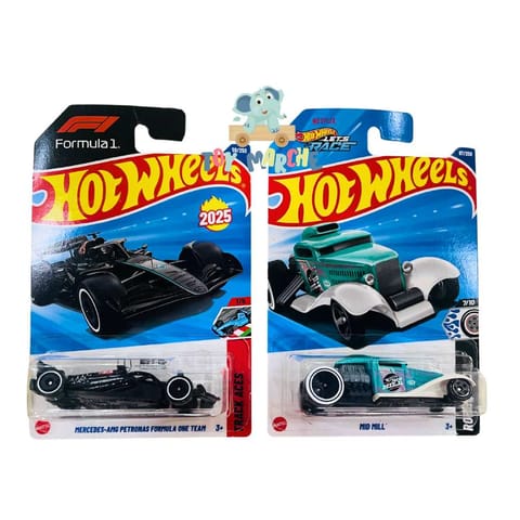 Hot Wheels Mid Mill And Mercedes-AMG Petronas Formula One Team