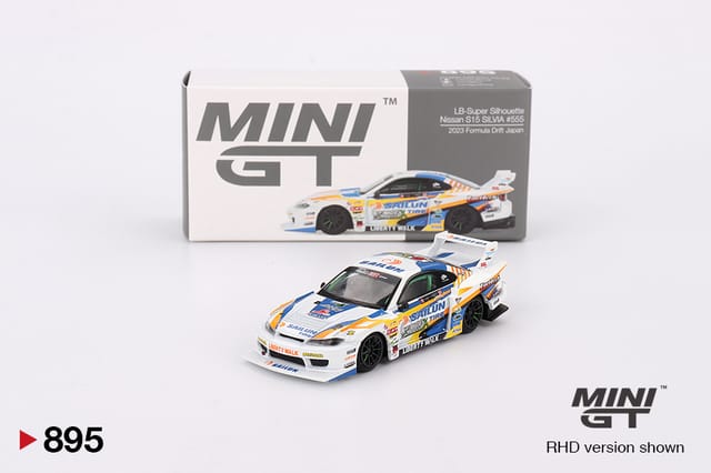 Mini GT 895 LB-Super Silhouette Nissan S15 SILVIA #555 2023 Formula Drift Japan