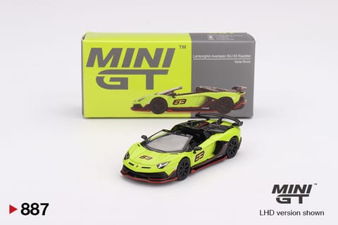 Mini GT 887 Lamborghini Aventador SVJ 63 Roadster Verde Shock