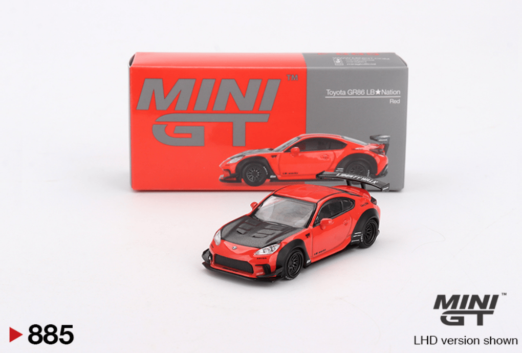 MINI GT GR86 LB★Nation Red / LB Blister Mini GT Toyota GR86 LB-Nation Red #885 1/64 | eBay