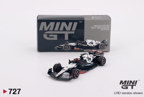 Mini GT 727 AlphaTauri AT04 #21 Nyck de Vries 2023 F1 2023 Australian GP