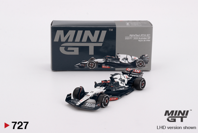 Mini GT 727 AlphaTauri AT04 #21 Nyck de Vries 2023 F1 2023 Australian GP