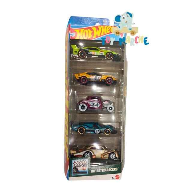 Hot Wheels 5 Car Pack - Retro Racers