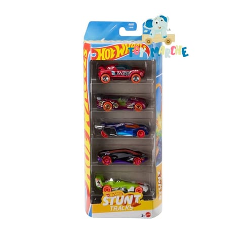 Hot Wheels 5 Car Pack - Stunt Tracks