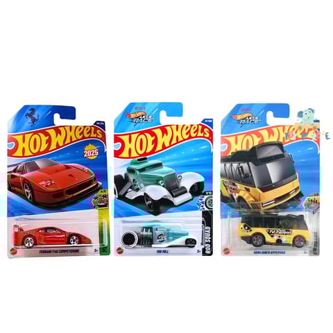 Hot Wheels Ferrari F40 Competizione, Mid Mill And Kowloon'D Hypervan