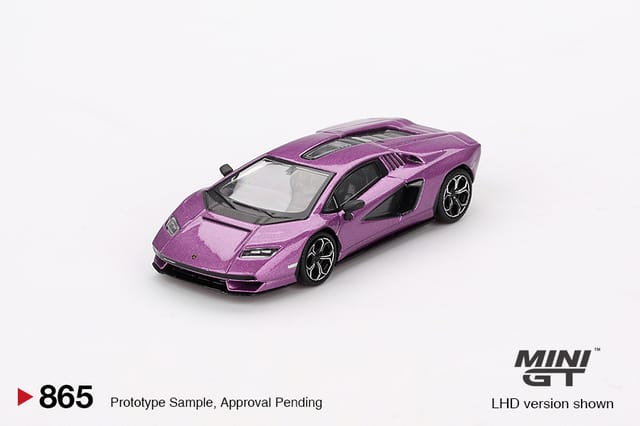 MINI GT パチモン4台 MINI GT #865 1/64 Lamborghini Countach LPI 800-4 Viola 30th