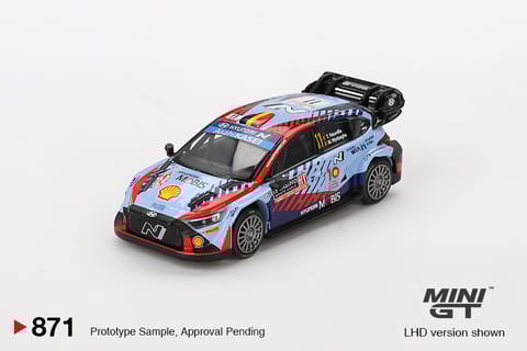 Mini GT 871 Hyundai i20 N Rally1 Hybrid #11 2024 Rallye Monte-Carlo Winner