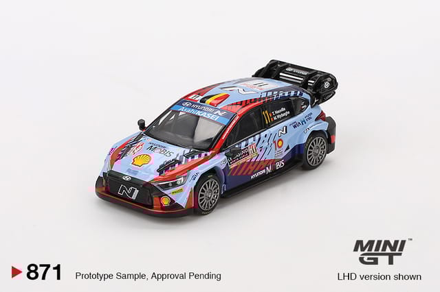 Mini GT 871 Hyundai i20 N Rally1 Hybrid #11 2024 Rallye Monte-Carlo Winner