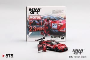 Mini GT 875 Nissan GT-R NISMO #23 "MOTUL AUTECH GT-R 2021" SUPER GT SERIES Suzuka winner W/ Matsuda Figure Tsugio Matsuda Collection No.2
