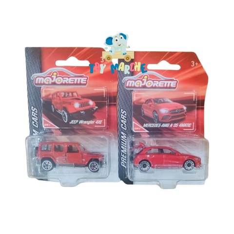 Majorette Premium Cars Jeep Wrangler 4XE And Mercedes AMG A 35 4Matic