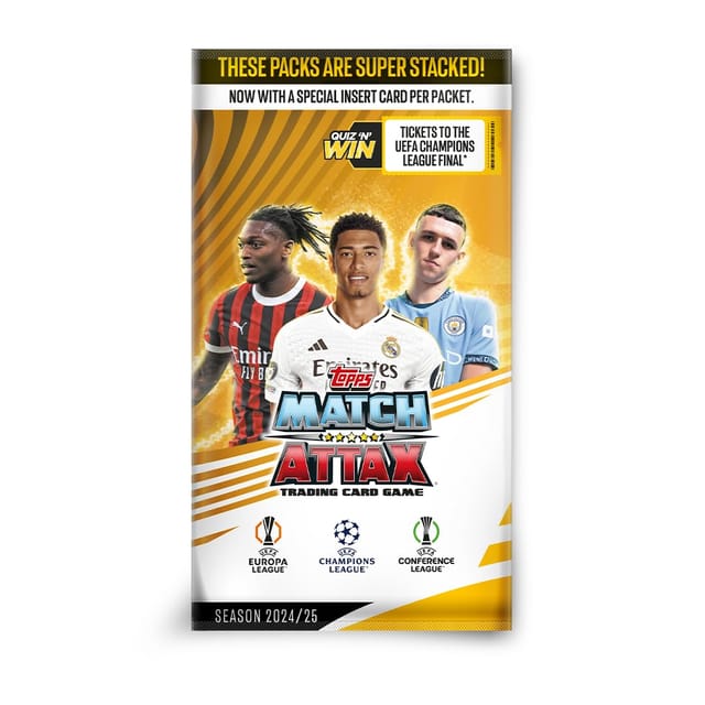 Topps Match Attax UEFA Champions League 24/25 Trading and Collectible Card Game Flow Pack