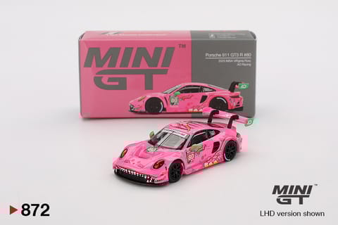 Mini GT 872 Porsche 911 GT3 R #80 AO Racing 2023 IMSA VIRginia Roxy