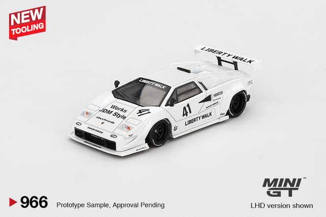 Mini GT 966 Lamborghini Countach LB-WORKS White 2024 Tokyo