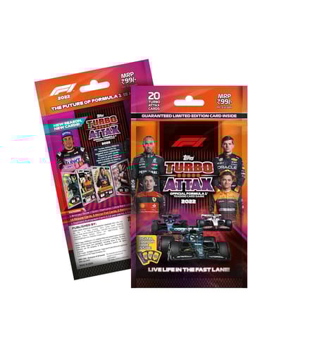 Topps F1 Turbo Attax 2022 Trading and Collectible Cards - 1 Flow Pack with 20 Cards
