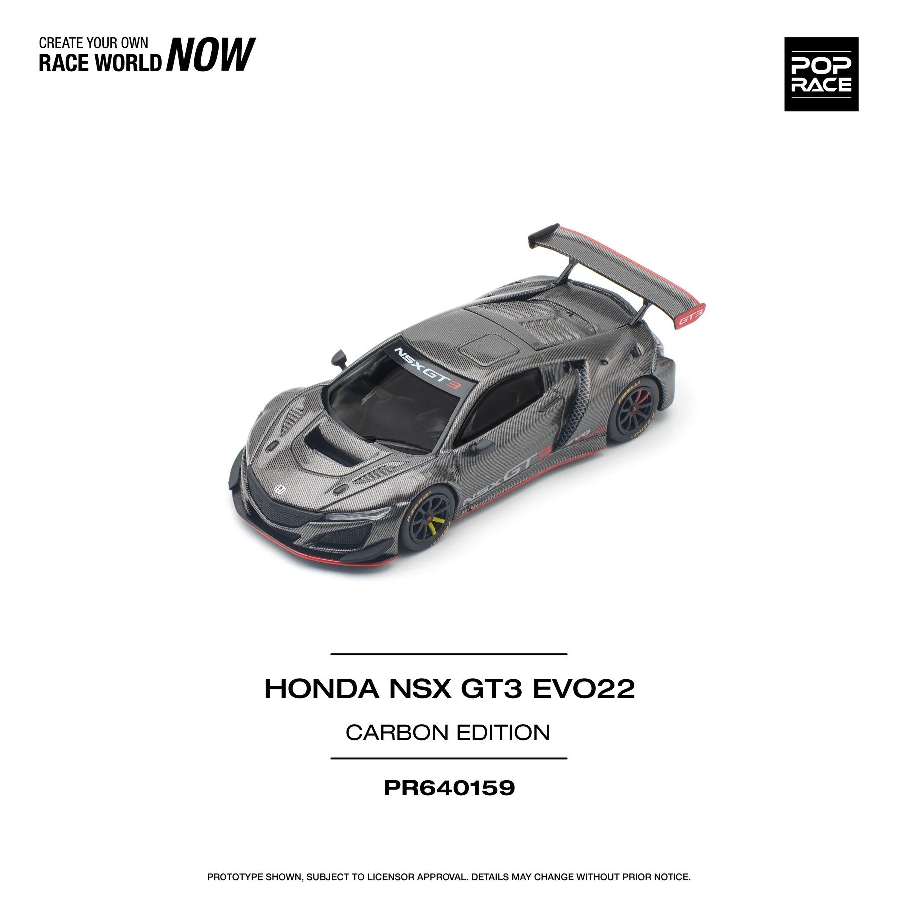 Pop Race Honda NSX GT3 Evo22 Carbon Edition PR640159