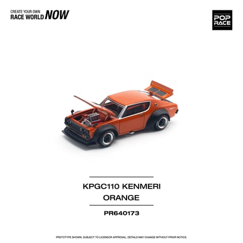 Pop Race Nissan Skyline GTR V8 Drift Kenmeri Orange PR640173