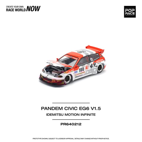 Pop Race Pandem Civic EG6 v15 Idemitsu Motion Infinite PR640212