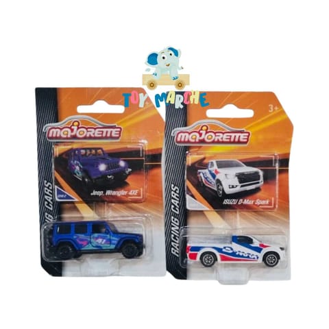 Majorette Racing Cars Jeep Wrangler 4XE And iSuzu D-Max Spark
