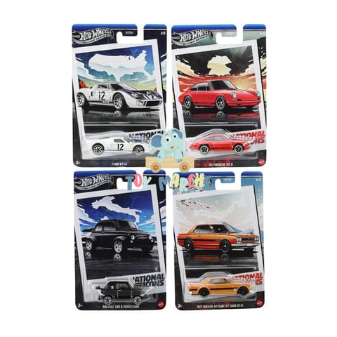 Hot Wheels 2025 Silver Series National Icons - 4 Cars Set
