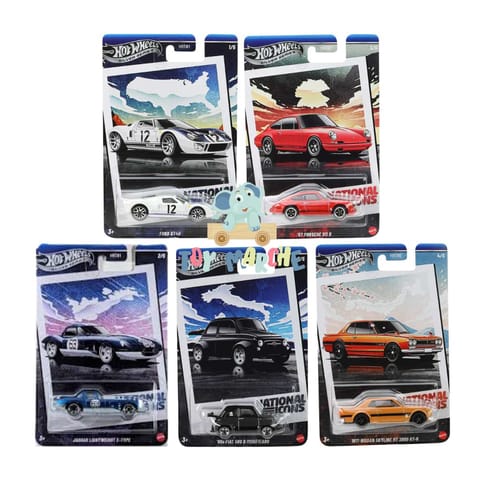 Hot Wheels 2025 Silver Series National Icons - 5 Cars Set