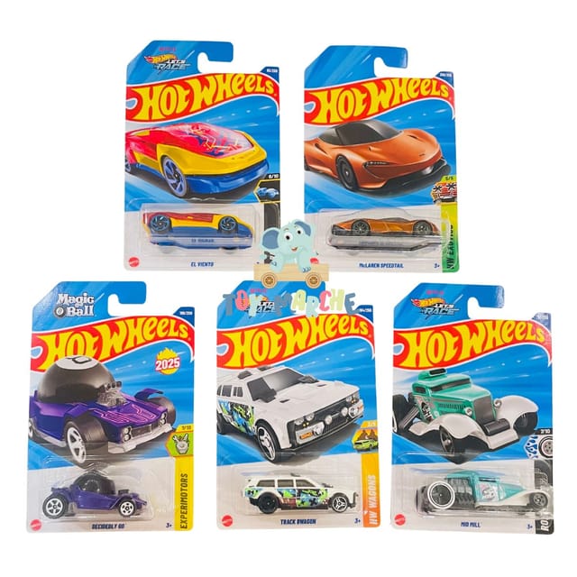 Hot Wheels El Viento, McLaren Speedtail, Track Dwagon, Decidedly Go And Mid Mill