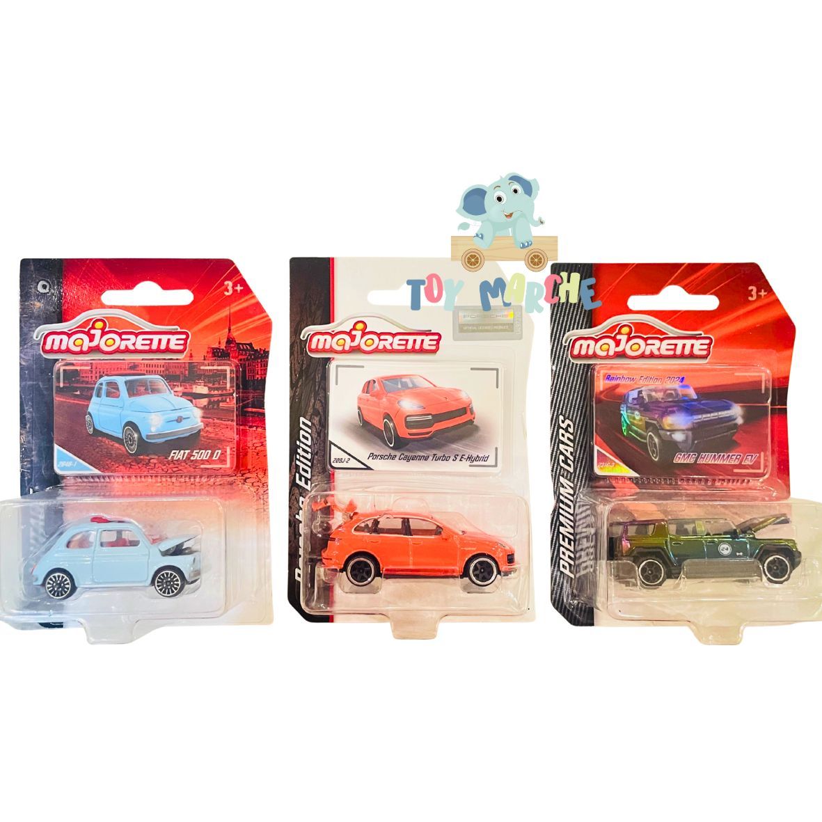 Majorette Rainbow Edition 2024 GMC Hummer EV, Porsche Cayenne