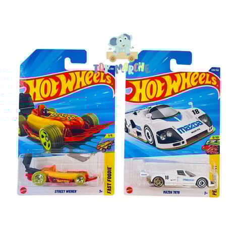 Hot Wheels Peak Pursuit Mazda 787B And Fast Foodie Street Wiener