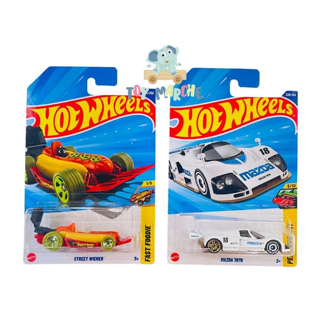 Hot Wheels Peak Pursuit Mazda 787B And Fast Foodie Street Wiener