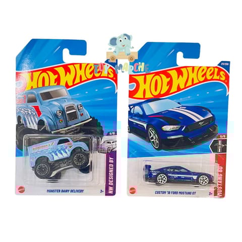 Hot Wheels Monster Dairy Delivery And Custom '18 Ford Mustang GT