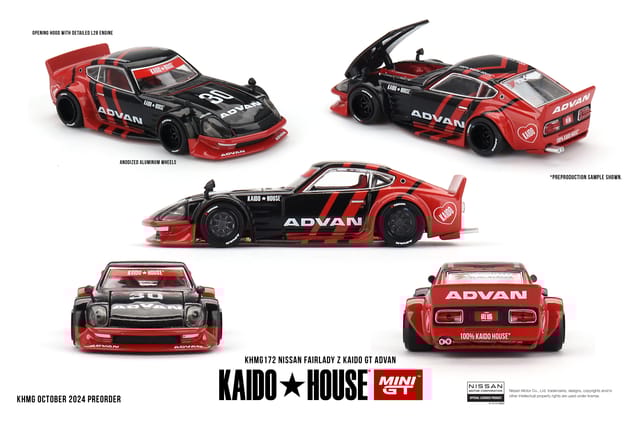 Mini GT Kaido House 172 Nissan Fairlady Z Kaido GT ADVAN