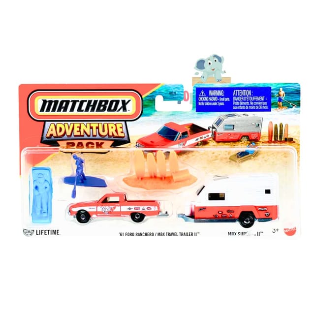 Matchbox Adventure Pack '61 Ford Ranchero / MBX Travel Trailer II