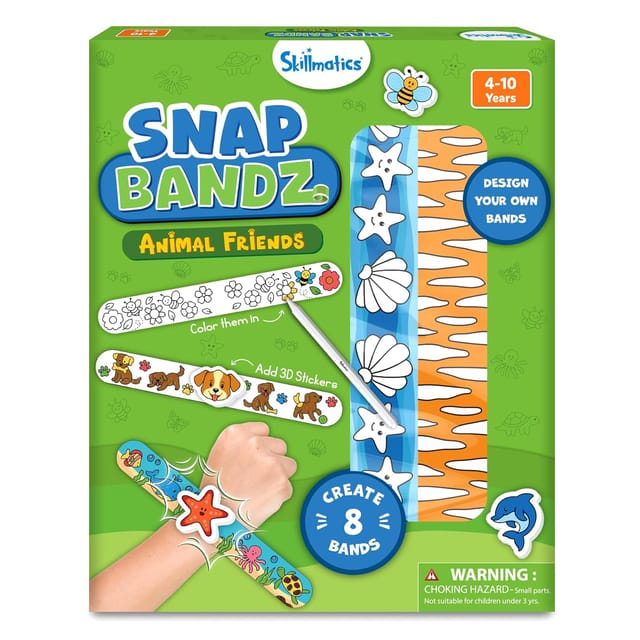 Skillmatics Snap Bandz: Animal Friends DIY Art & Craft Activity