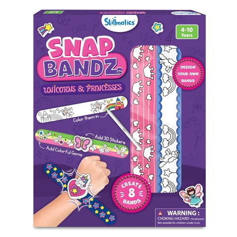 Skillmatics Snap Bandz: Unicorns & Princesses DIY Art & Craft Activity