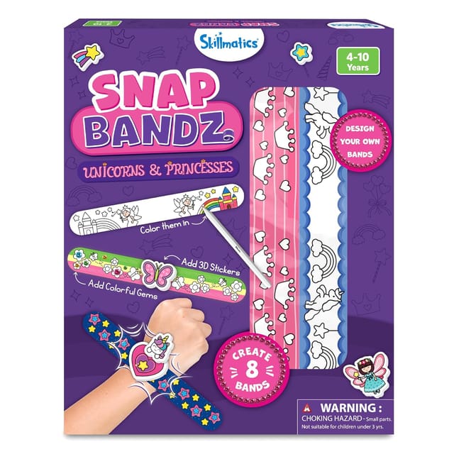 Skillmatics Snap Bandz: Unicorns & Princesses DIY Art & Craft Activity