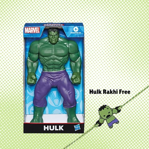 Hasbro Marvel Avengers Hulk Action Figure 9.5-inch With Free Hulk Rakhi