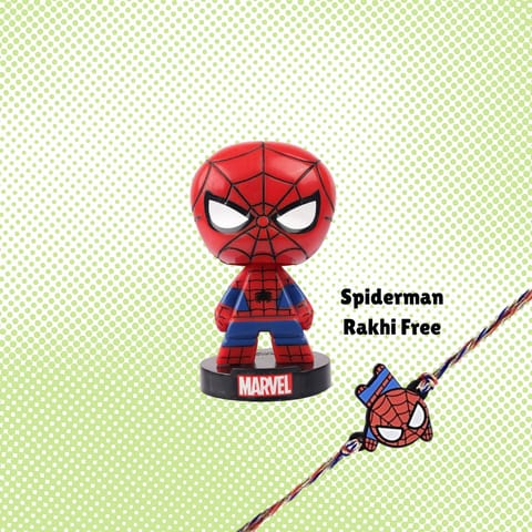 Marvel Avengers Bobblehead Spiderman With Free Spiderman Rakhi