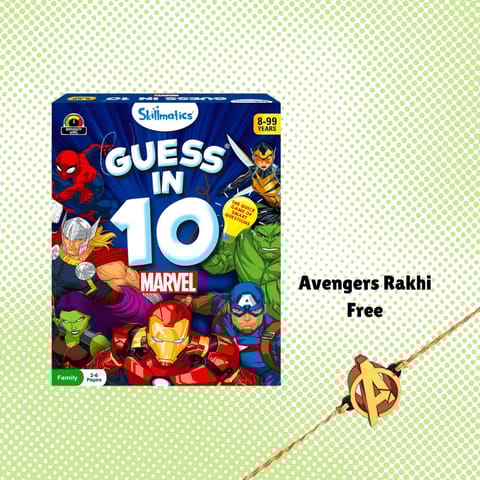 Skillmatics Guess In 10 Marvel Edition With Free Avengers Rakhi