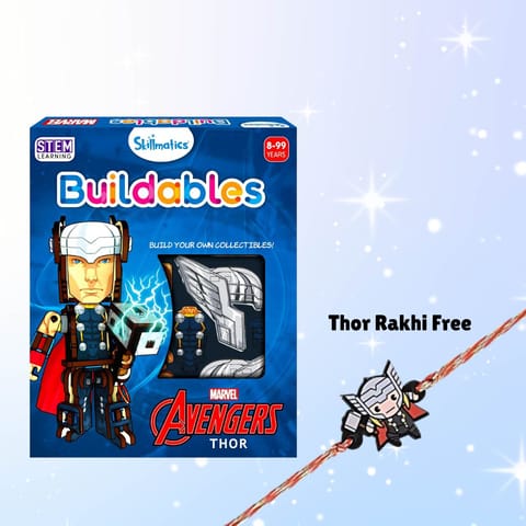 Skillmatics Buildables Marvel Thor With Free Thor Rakhi