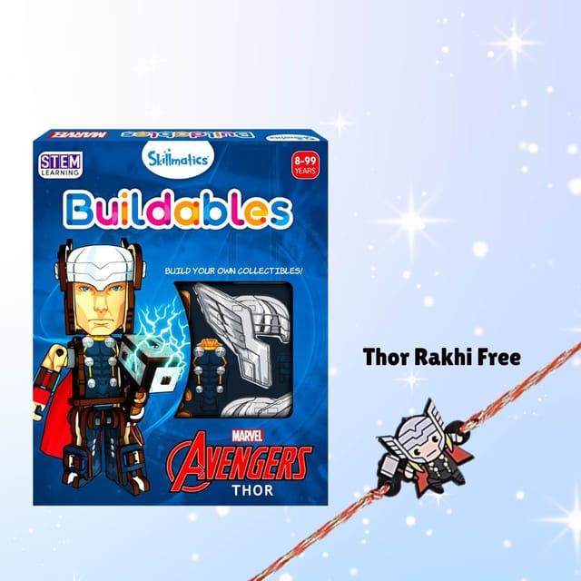 Skillmatics Buildables Marvel Thor With Free Thor Rakhi