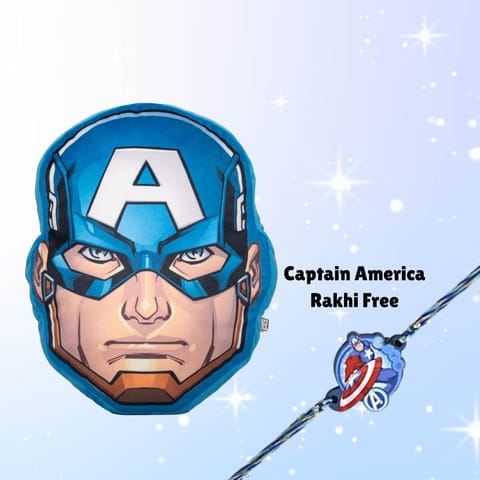 Mirada Captain America Cushion With Free Captain America Rakhi