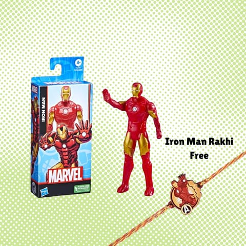 Hasbro Marvel Iron Man Basic Action Figure 6 Inches With Free Iron Man Rakhi
