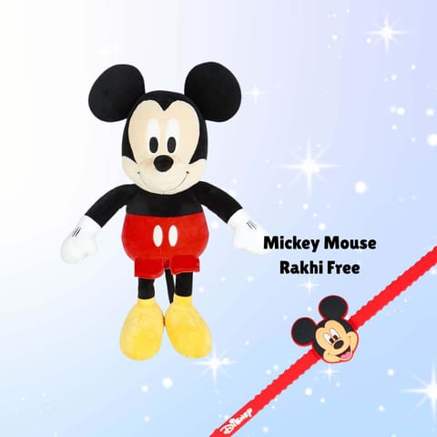 Disney Classic Mickey Mouse 12 inch Plush With Free Mickey Mouse Rakhi