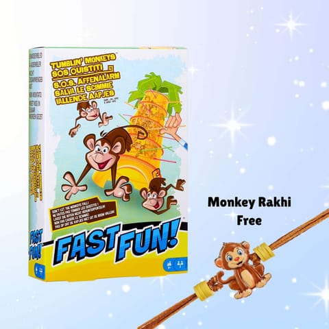 Mattel Games Fast Fun Tumblin' Monkeys With Free Monkey Rakhi