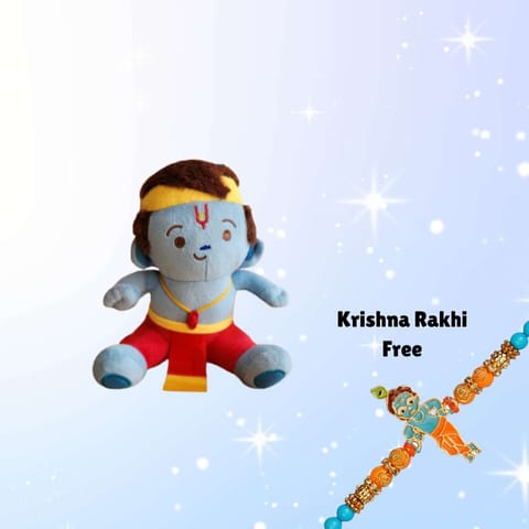 Modi Toys Baby Krishna Small Mantra Singing Plush 7 Inch With Free Krishna Rakhi