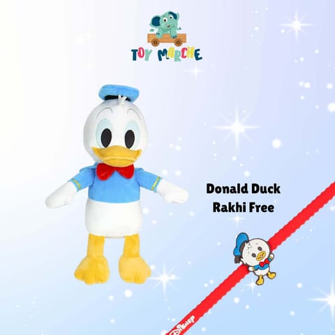 Disney Classic Donald Duck 12 inch Plush With Free Donald Duck Rakhi