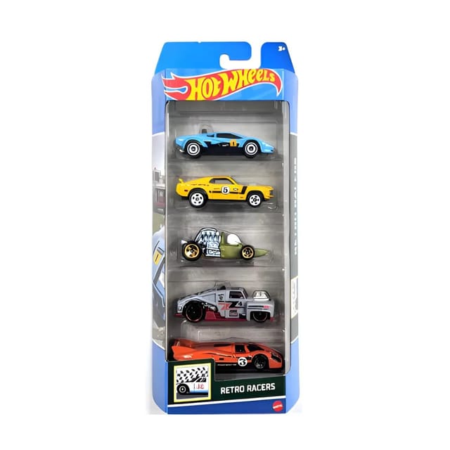 Hot Wheels 5 Car Pack - Retro Racers