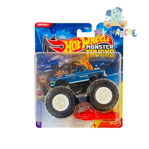 Hot Wheels Monster Trucks Bigfoot - Includes Crushed Car