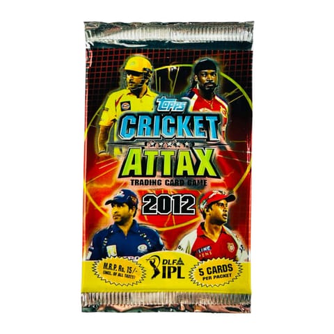 Topps Cricket Attax Trading Card Game 2012 DLF IPL - 1 Flow Pack of 5 cards
