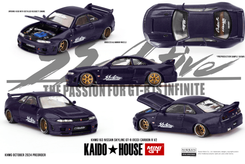 Mini GT 163 Kaido House - Nissan Skyline GT-R (R33) Active Carbon R V2